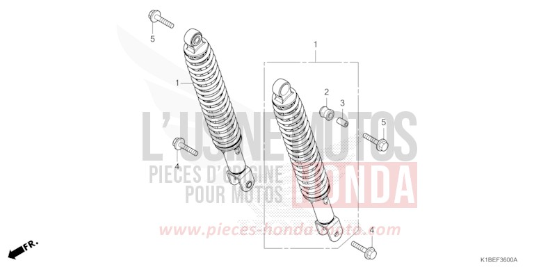 KISSEN, HINTEN von Forza 350 PEARL FALCON GRAY (NHC61) von 2025